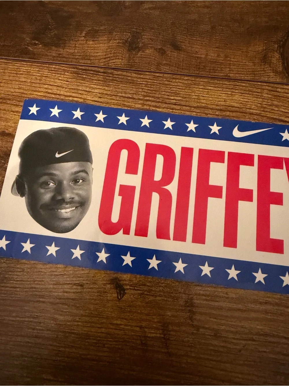 Nike Ken Griffey Jr Griffey In ’96 Presidential Campaign Bumper Sticker 1996
